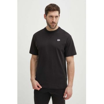 Puma tricou din bumbac bărbați, culoarea negru, uni, 625925