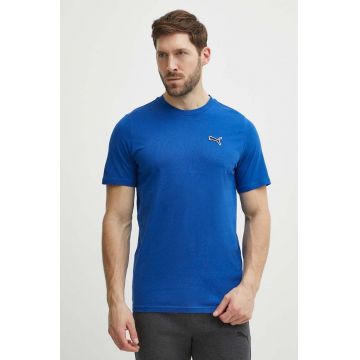 Puma tricou din bumbac BETTER ESSENTIALS bărbați, culoarea bleumarin, uni, 675977