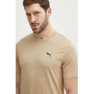 Puma tricou din bumbac BETTER ESSENTIALS bărbați, culoarea maro, uni, 675977