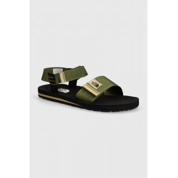 The North Face sandale SKEENA SANDAL barbati, culoarea verde, NF0A46BGRMO1