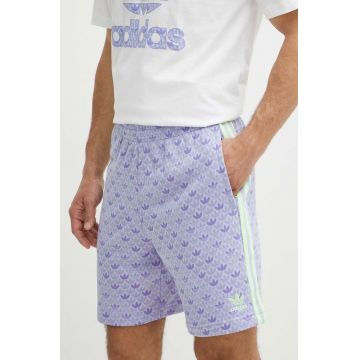 adidas Originals pantaloni scurți barbati, culoarea violet, IS2940