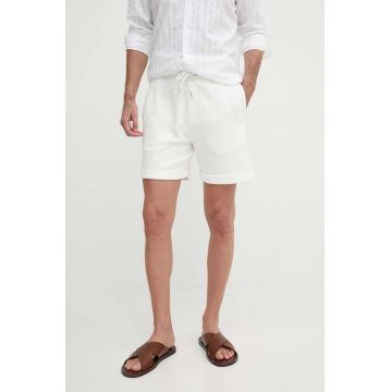 BOSS pantaloni scurți din bumbac culoarea alb, 50512164