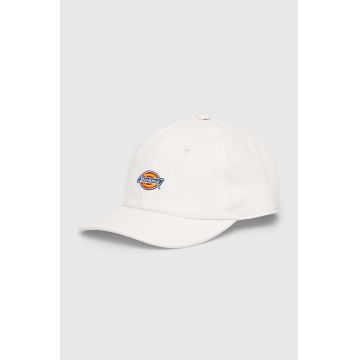 Dickies șapcă de baseball din bumbac HARDWICK DENIM culoarea bej, cu imprimeu, DK0A4YPH