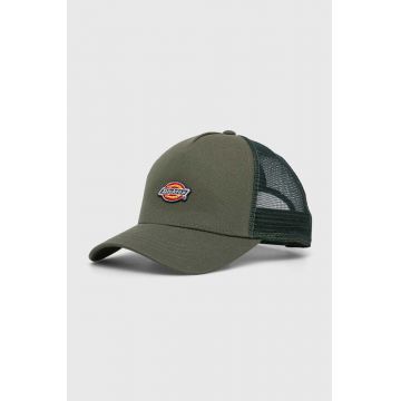 Dickies sapca HANSTON TRUCKER culoarea verde, cu imprimeu, DK0A4YV3