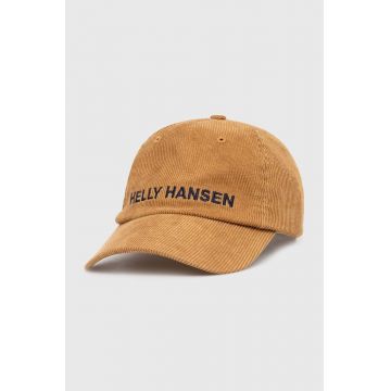 Helly Hansen șapcă de baseball din catifea Graphic Cap culoarea verde, cu imprimeu
