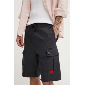 HUGO pantaloni scurți din bumbac culoarea negru, 50510594