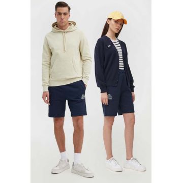 Lacoste pantaloni scurti din bumbac culoarea albastru marin, cu imprimeu