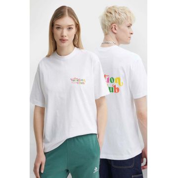 On Vacation tricou din bumbac Enjoy culoarea alb, cu imprimeu, OVC T150