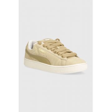 Puma sneakers din piele Suede XL culoarea bej, 395205