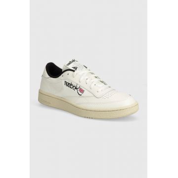 Reebok Classic sneakers din piele Club C 85 culoarea bej, 100074477 Reebok Classic sneakers din piele Club C 85 culoarea bej, 100074477