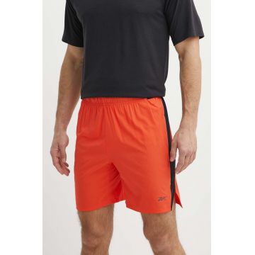 Reebok pantaloni scurți de alergare Speed 4.0 culoarea portocaliu, 100075608
