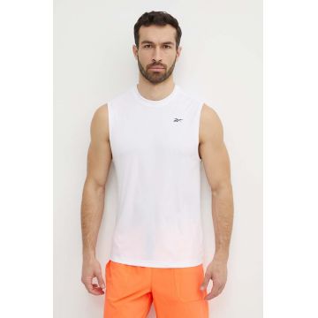 Reebok tricou de antrenament Tech culoarea alb, 100065569