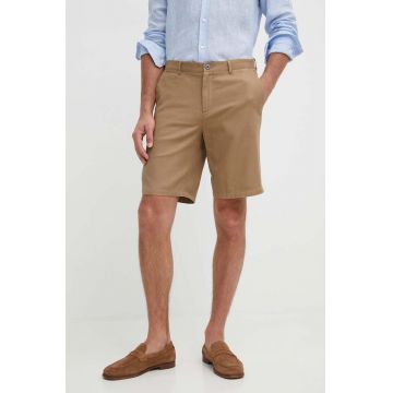 Sisley pantaloni scurti din bumbac culoarea maro