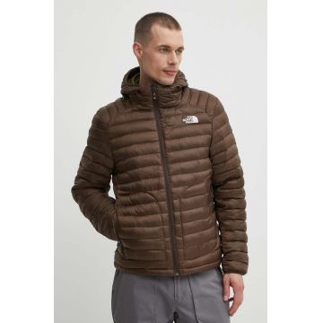 The North Face geaca sport Huila culoarea maro, NF0A85A3HCF1