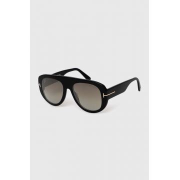 Tom Ford ochelari de soare barbati, culoarea negru, FT1078_5501G