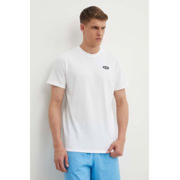 Under Armour tricou barbati, culoarea alb, neted