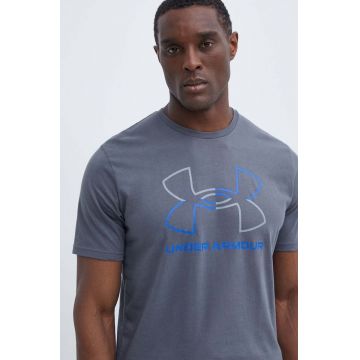 Under Armour tricou barbati, culoarea gri, modelator