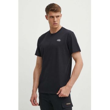 Under Armour tricou barbati, culoarea negru, neted