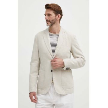 United Colors of Benetton blazer din amestec de in culoarea bej