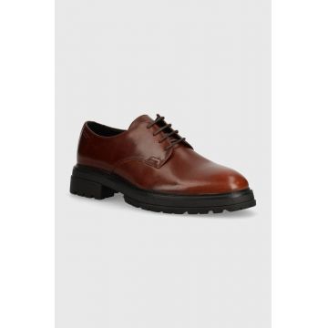 Vagabond Shoemakers pantofi de piele JOHNNY 2.0 culoarea maro, cu toc plat, 5479-201-49