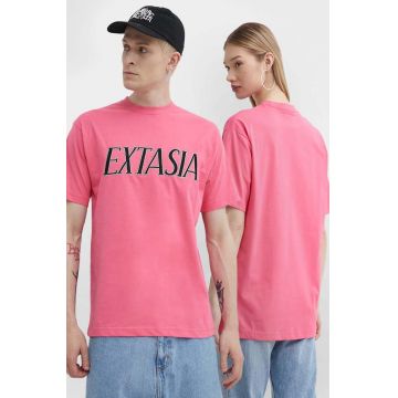 Vertere Berlin tricou din bumbac culoarea roz, cu imprimeu, VER T234