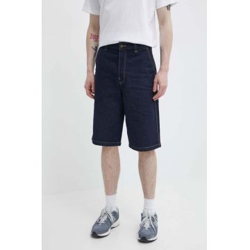 Dickies pantaloni scurti jeans MADISON barbati, culoarea albastru marin, DK0A4YSY