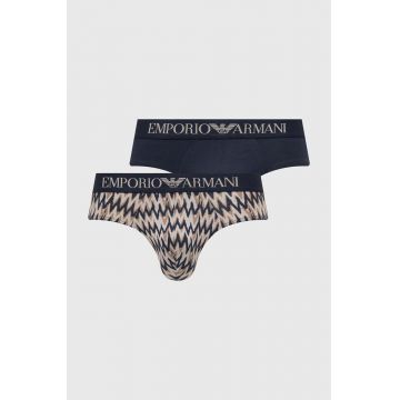 Emporio Armani Underwear slip 2-pack barbati, culoarea albastru marin, 111733 4R504