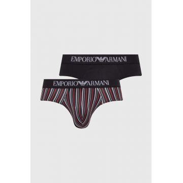 Emporio Armani Underwear slip 2-pack barbati, culoarea negru, 111733 4R504