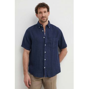 Gant camasa de in culoarea albastru marin, cu guler button-down, regular