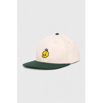 Hummel șapcă de baseball din bumbac hummel X The Looney Tunes culoarea verde, cu imprimeu, 225365