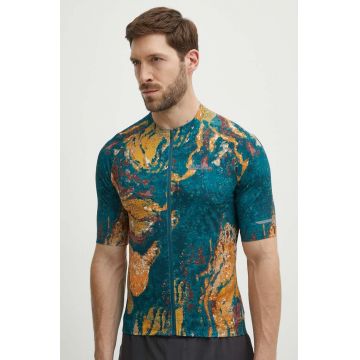 Jack Wolfskin tricou de ciclism Gravex Printed culoarea verde, modelator