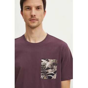 Medicine tricou din bumbac barbati, culoarea violet, cu imprimeu