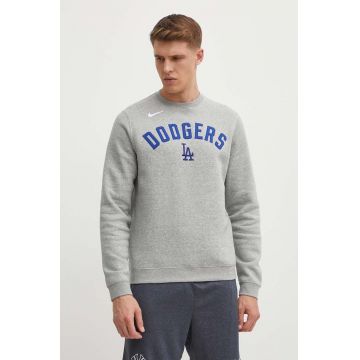 Nike bluza Los Angeles Dodgers barbati, culoarea gri, melanj