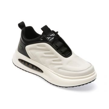 Pantofi casual GRYXX alb-negru, K908, din piele ecologica