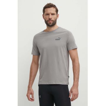 Puma tricou bărbați, culoarea gri, uni 586669