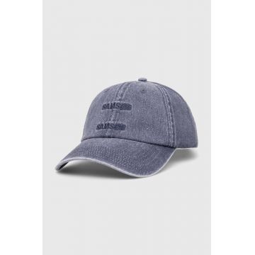 Samsoe Samsoe șapcă de baseball din bumbac culoarea albastru marin, cu imprimeu