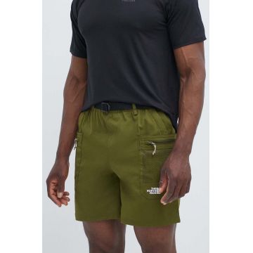 The North Face pantaloni scurți outdoor Class V Pathfinder culoarea verde, NF0A86QJPIB1