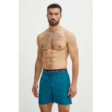 Tommy Jeans pantaloni scurti de baie culoarea verde, UM0UM03141