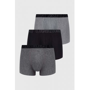 Under Armour boxeri 3-pack barbati, culoarea gri