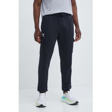 Under Armour pantaloni de trening Essential culoarea negru, neted