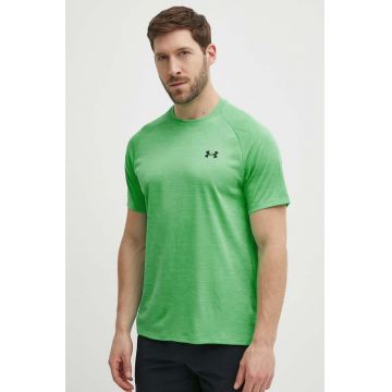 Under Armour tricou de antrenament Tech Textured culoarea verde, melanj, 1382796