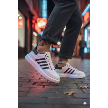Adidasi barbati albi 6622  N17-1