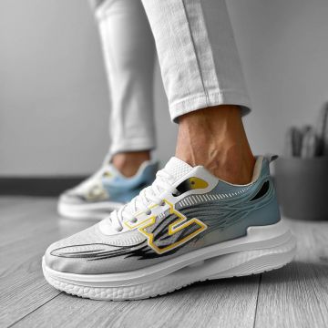 Adidasi barbati casual albi Z01 N15-1