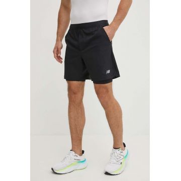 New Balance pantaloni scurți de antrenament culoarea negru, MS41288BK