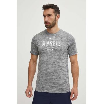 Nike tricou Los Angeles Angels barbati, culoarea gri, cu imprimeu