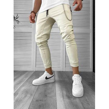 Pantaloni de trening bej conici 12606 111-1