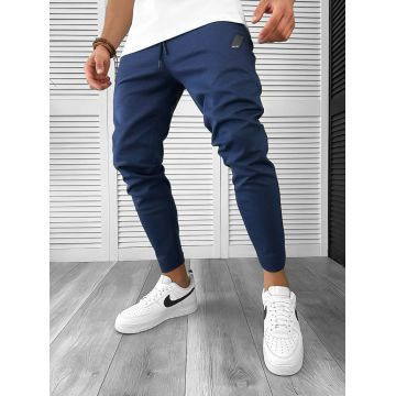 Pantaloni de trening bleumarin conici 12604