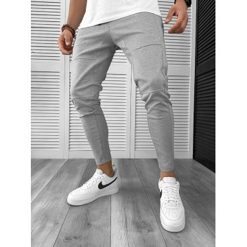 Pantaloni de trening gri conici 12607