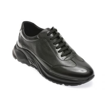 Pantofi casual EPICA negri, 230H113, din piele naturala