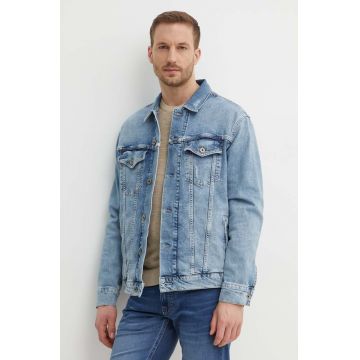 Pepe Jeans geaca jeans RELAXED JACKET barbati, de tranzitie, oversize, PM402972RH8